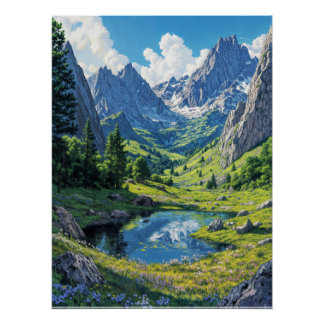 Póster Oásis de Montanha