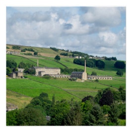 Póster Oats Royd Mill - Paisagem Histórica de Yorkshire