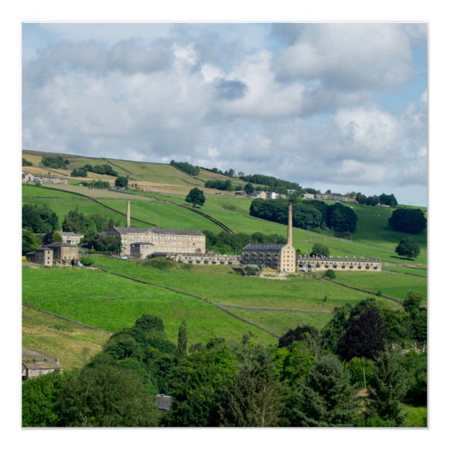 Póster Oats Royd Mill - Paisagem Histórica de Yorkshire (Frente)