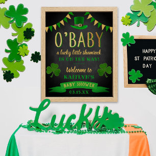 Poster O'Baby Rua. Boas-vindas ao Chá de fraldas do Dia d