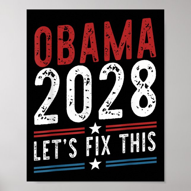 Poster Obama 2028 Deixa Corrigir Isso (Frente)