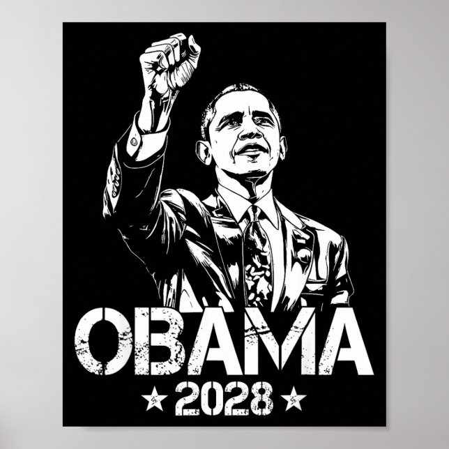 Poster Obama 2028 Let's Fix This Obama 48th President (Frente)