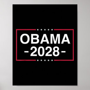 Poster Obama 2028 Obama Para O Presidente Americano Flag 