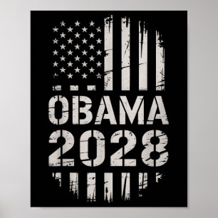 Poster Obama 2028 Presidente Americano Roupa Gráfico Mens