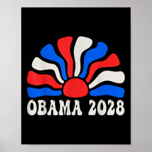 Poster Obama 2028 Retro Vintage U Bandeira Norte-American