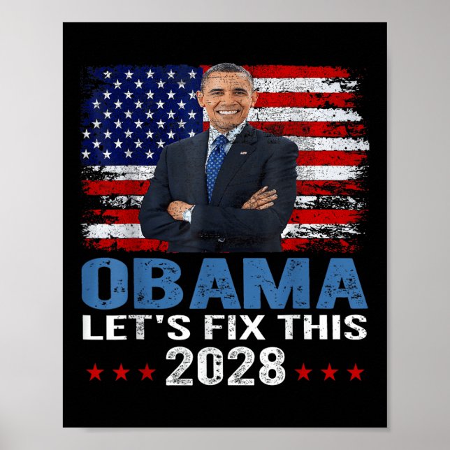 Poster Obama 2028 Vamos Corrigir Isso 7 (Frente)