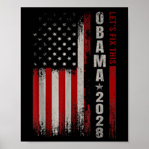 Poster Obama 2028 Vota Obama Para A Eleição Do Presidente