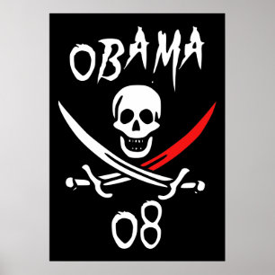 Poster OBAMA alegre 08 {ponta do sangue}