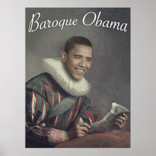 Póster Obama barroco