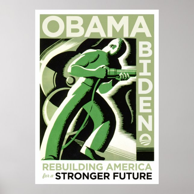 Póster Obama / Biden: Reconstrução da América (Frente)