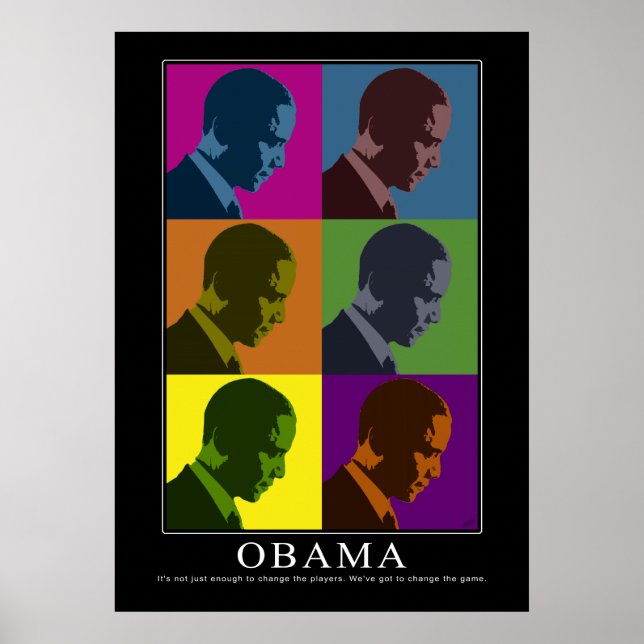 Póster Obama "Cego de Cores" (Frente)