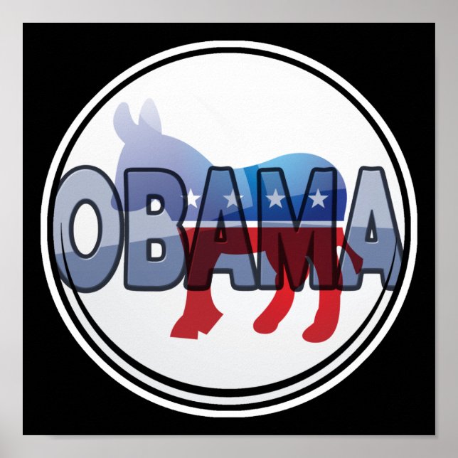 Poster Obama Democrat Design (Frente)