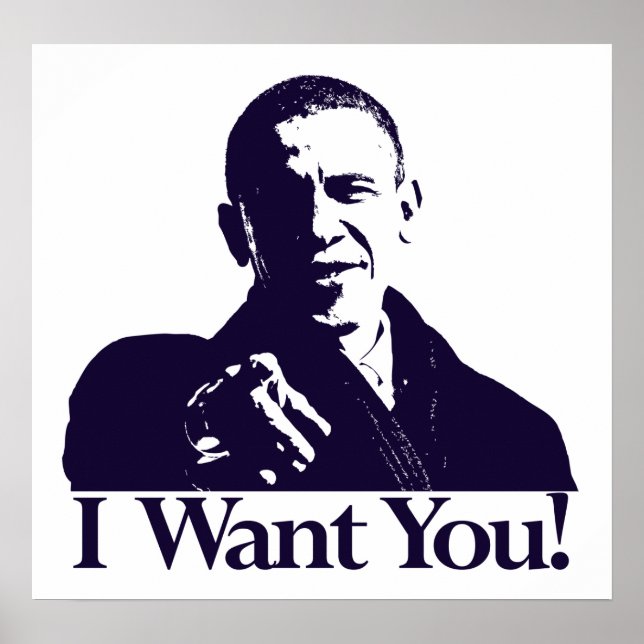 Póster Obama, Eu Quero Você! Pôster (Frente)