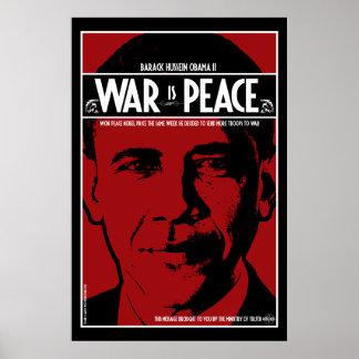 Póster Obama: Guerra é Paz