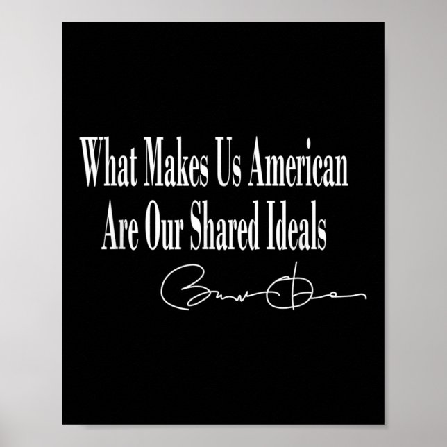 Poster Obama _ O Que Nos Faz Americanos É Nossa Ideia Com (Frente)