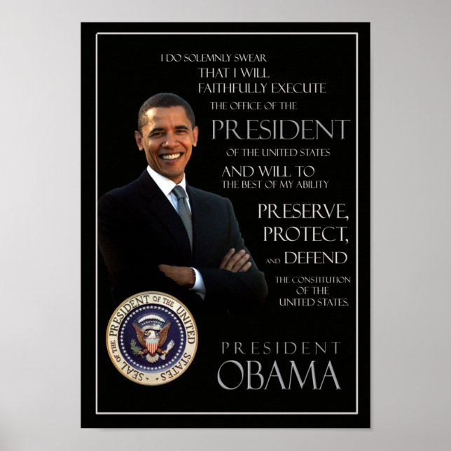 Póster Obama Oath of Office (Frente)