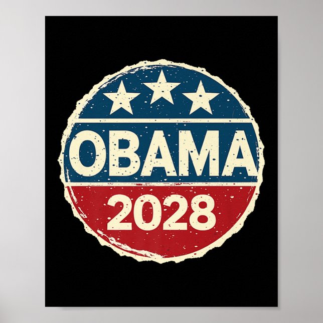 Poster Obama Para O Presidente 2028 Obama 2028 Premium 0 (Frente)