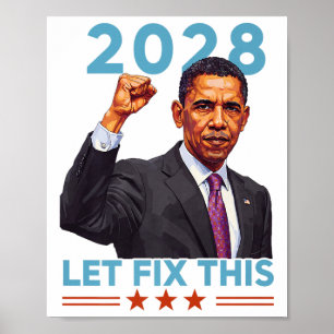 Poster Obama Para O Presidente 2028 Obama 48.º Presidente