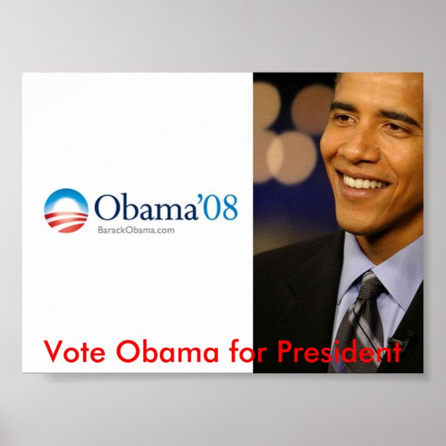 Poster Obama para Presidente (Frente)