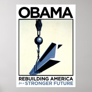 Poster Obama: Reconstruindo América