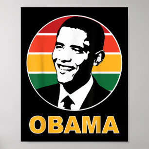 Poster Obama Retro Presidente Barack Obama Esperança Muda