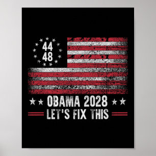 Poster Obama Retro Vintage U Bandeira Americana Patriótic