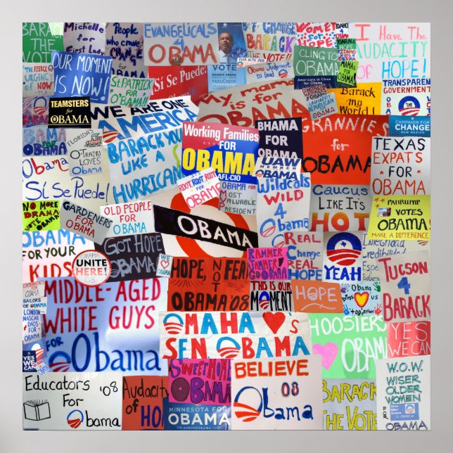 Poster Obama sinaliza em todo o país (Frente)