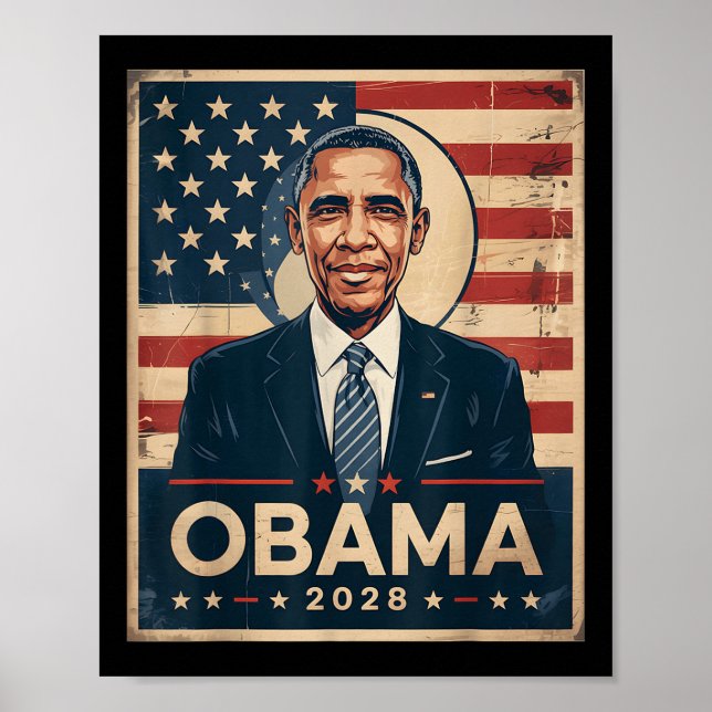 Poster Obama Vintage Presidente 2028 Obama _ (Frente)