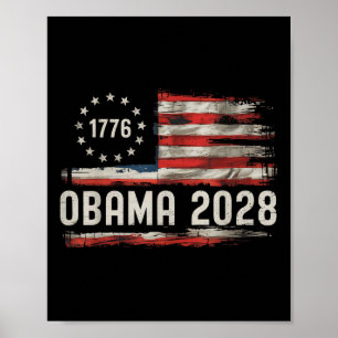 Poster Obama Vintage Presidente 2028 Obama Retro Flag Ame
