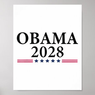 Poster Obama Vintage Retro Patriótico 2028 Prote Política