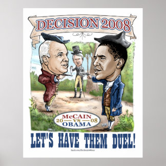Póster Obama vs McCain Duel o2008
