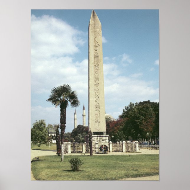 Poster Obelisco de Theodosius I, com base romana (Frente)