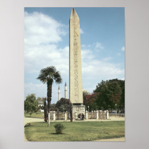Poster Obelisk de Theodosius mim, com uma base romana