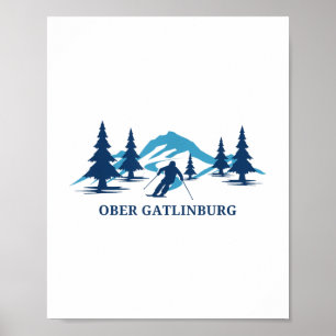 Poster Ober Gatlinburg Tennessee Ski Resort Skiier