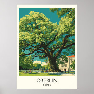 Poster Oberlin Ohio College Town Progressive Community