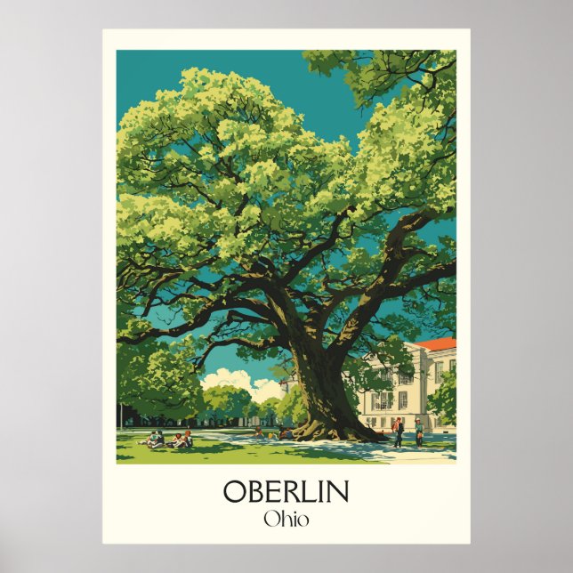 Poster Oberlin Ohio College Town Progressive Community (Frente)