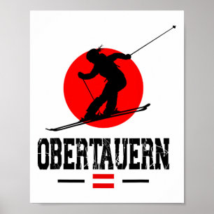 Poster Obertauern Austria Ski Resort Alps Esqui Austríaco