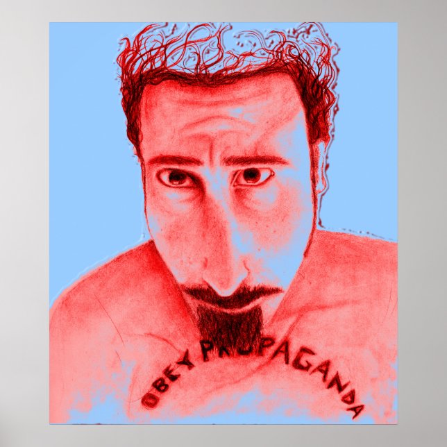 Póster obey propoganda red (Frente)