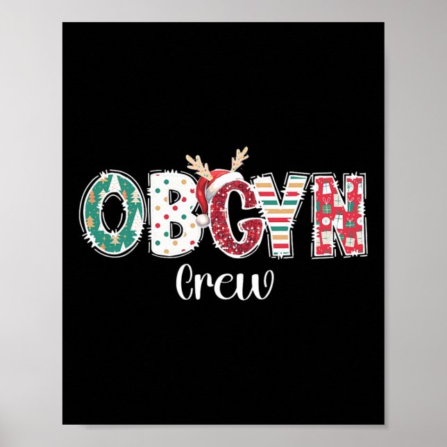 Poster Obgyn Crew Obstetrícia Ob Gyn Group Team (Frente)