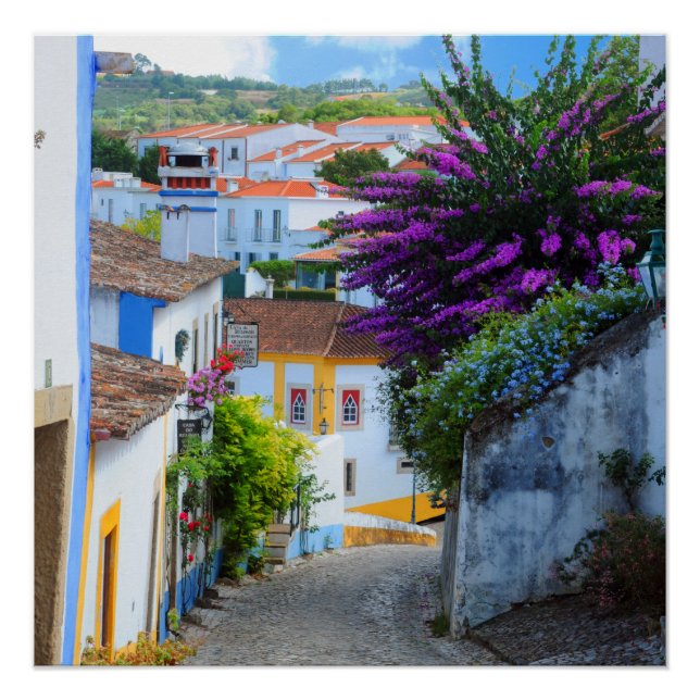 Póster Obidos Flowers, Portugal (Frente)