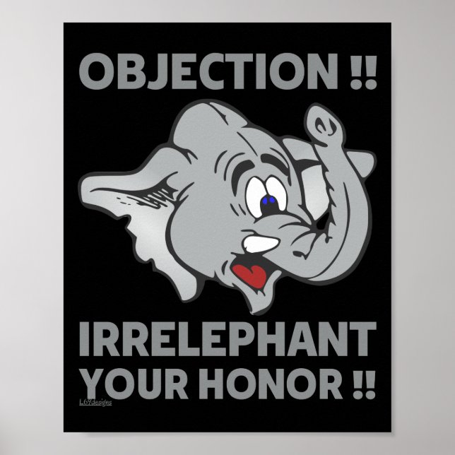 POSTER OBJEÇÃO! IRRELEPHANTE SUA HONRA! (Frente)