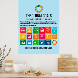 Poster Objetivos de Sustentabilidade Global da Wall Art M