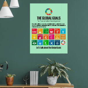 Poster Objetivos de Sustentabilidade Global da Wall Art M