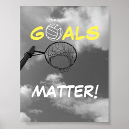 Poster Objetivos Importam Cota Motivacional do Netball