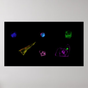 Poster Objetos Pretos Pintura Minimalista