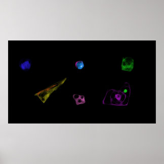 Poster Objetos Pretos Pintura Minimalista