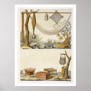 Poster Objetos que pertencem aos indianos (gravura da