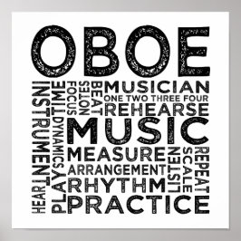 Póster Oboe Typografia