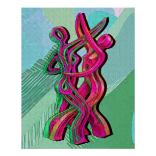 Póster obra de arte abstrata