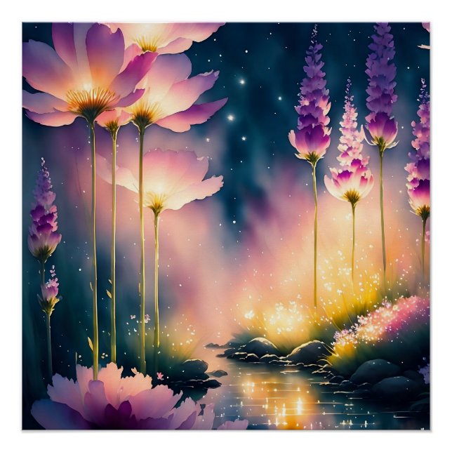 Póster Obra de Arte Cosmos floresce (Frente)